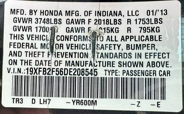 2013 Honda Civic Sedan 4dr Automatic LX - 22411691 - 43