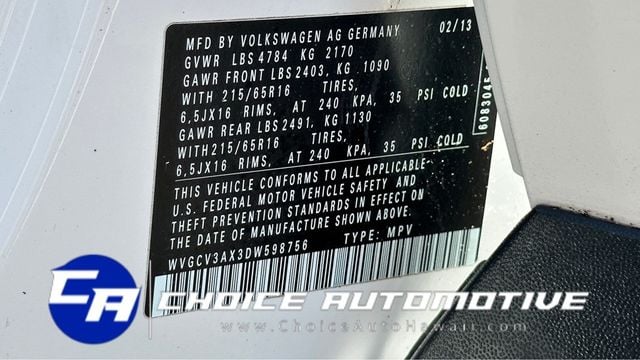 2013 Volkswagen Tiguan 2WD 4dr Manual S - 22399013 - 23