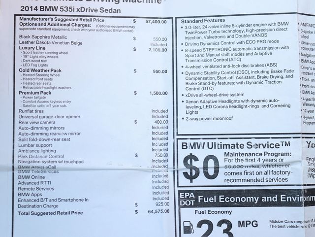 2014 BMW 5 Series 535i xDrive - 22887202 - 1
