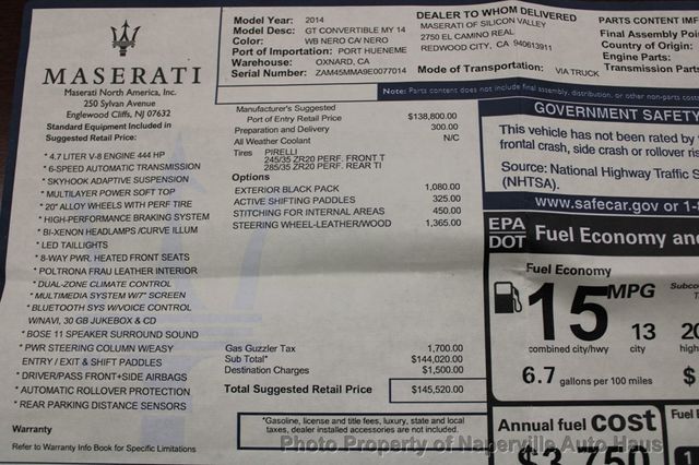 2014 Maserati GranTurismo Convertible 2dr - 22908027 - 45