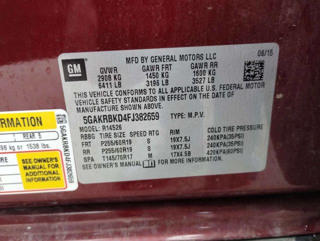 2015 Buick Enclave FWD 4dr Leather - 22928592 - 41