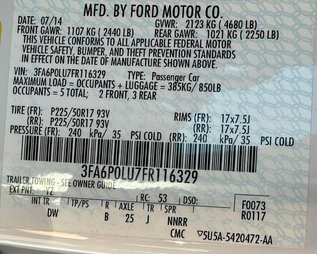 2015 Ford Fusion 4dr Sedan SE Hybrid FWD - 22390898 - 41