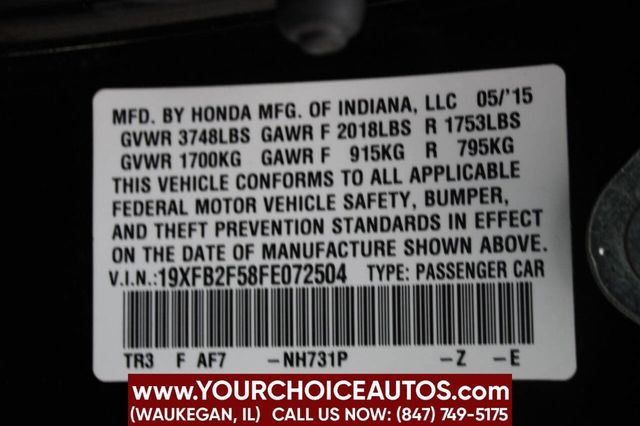 2015 Honda Civic Sedan 4dr CVT LX - 22815674 - 34