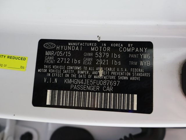 2015 Hyundai Genesis 4dr Sedan V6 3.8L RWD - 22938102 - 48