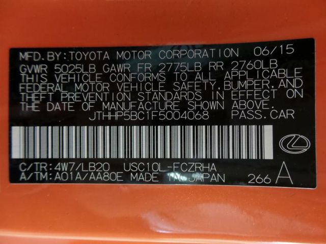 2015 Lexus RC F 2dr Coupe - 15400126 - 10