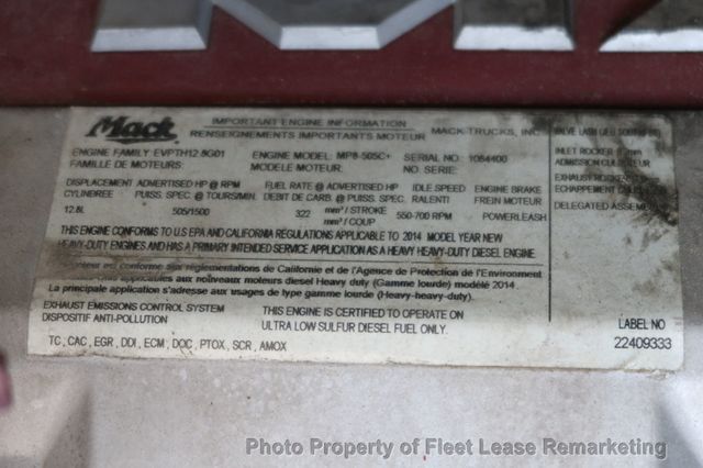 2015 Mack CHU613 Pinnacle 64T Sleeper  - 22887170 - 34