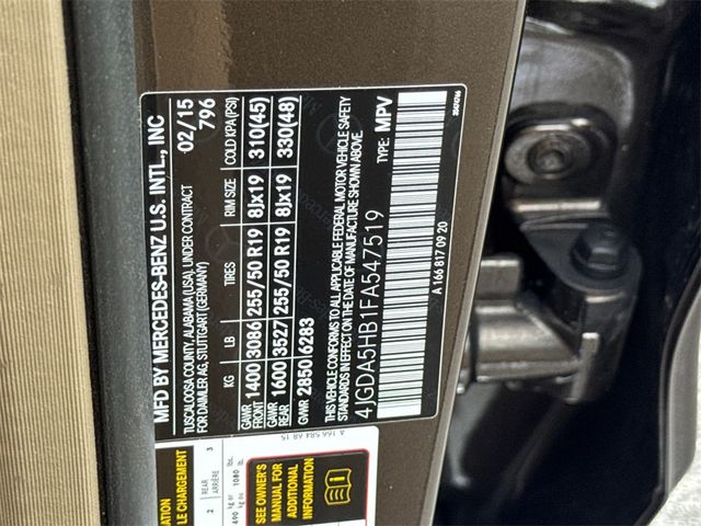 2015 Mercedes-Benz M-Class 4MATIC 4dr ML 350 - 22923952 - 34