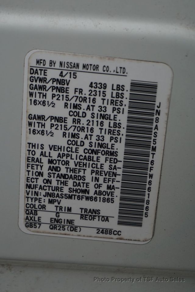 2015 Nissan Rogue Select 4dr S REAR CAMERA BLUETOOTH LOW MILES CLEAN CARFAX W/SERVICE  - 22938140 - 28