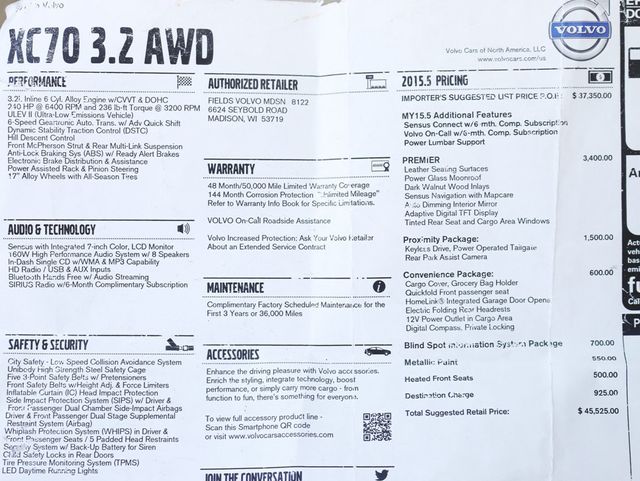 2015 Volvo XC70 2015.5 AWD 4dr Wagon 3.2L Premier - 22903473 - 1