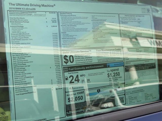 2016 BMW X3 xDrive28i - 17017415 - 9