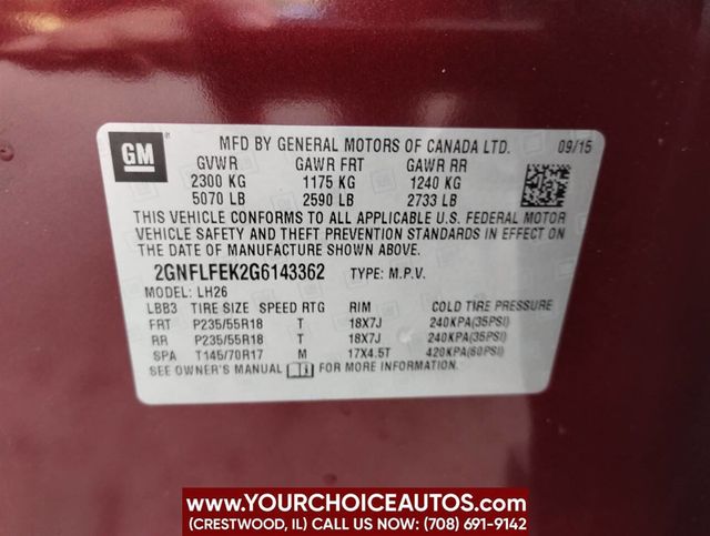 2016 Chevrolet Equinox AWD 4dr LT - 22854065 - 37