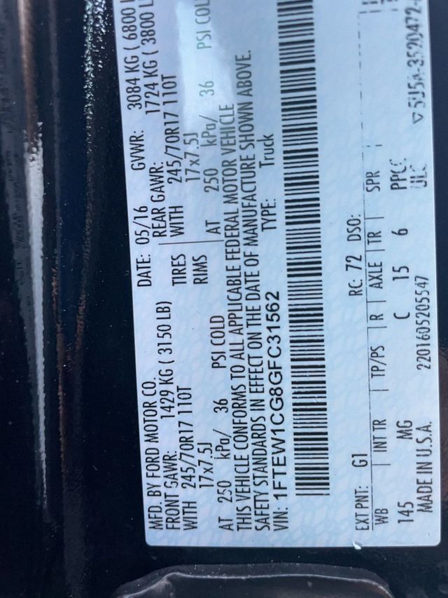 2016 Ford F-150 2WD SuperCrew 145" XLT - 22929644 - 15