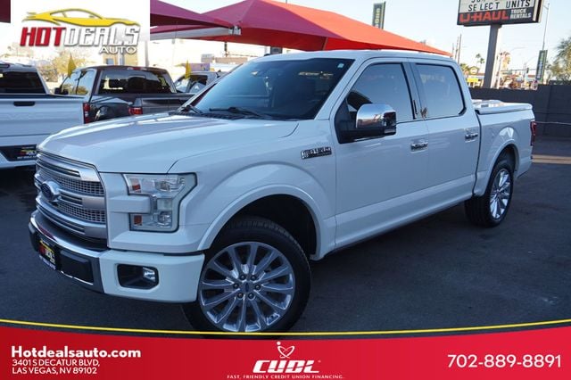 2016 Ford F-150 PLATINUM, 5.0L V8, PREMIUM WHEELS, HARD TONNEAU BED COVER - 22938209 - 0