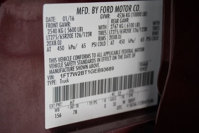 2016 Ford Super Duty F-250 SRW  - 22886003 - 35