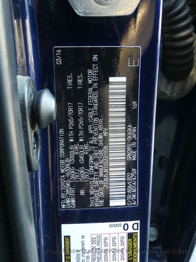 2016 Toyota 4Runner SR5/SR5 PREMIUM - 22901583 - 48