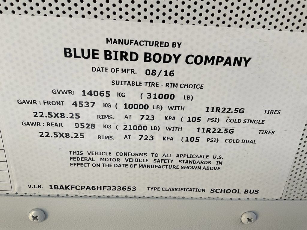 2017 BLUE BIRD BLUE BIRD VISION - 21886875 - 10