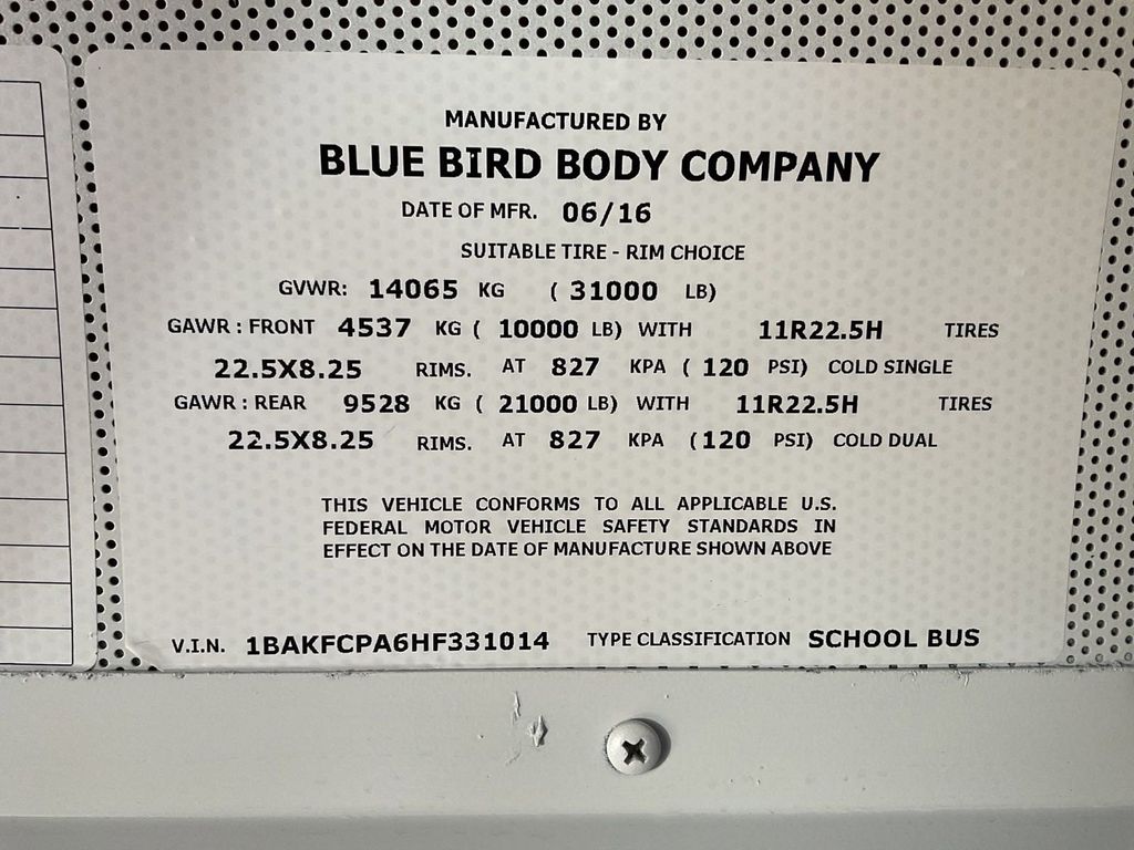 2017 BLUEBIRD BLUE BIRD VISION - 22167386 - 9