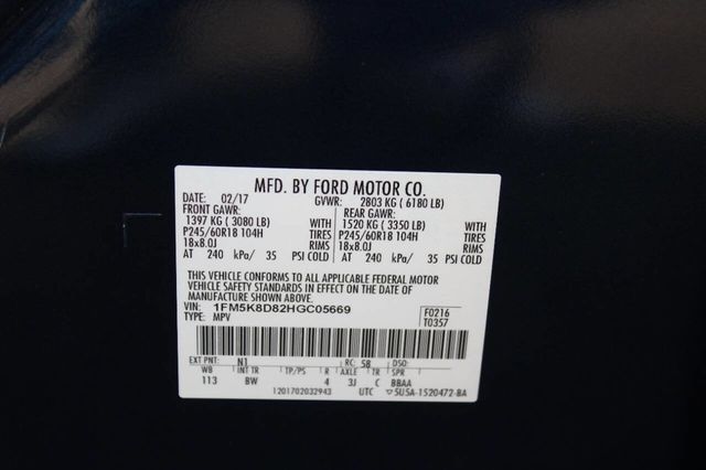 2017 Ford Explorer XLT 4WD - 22912355 - 28