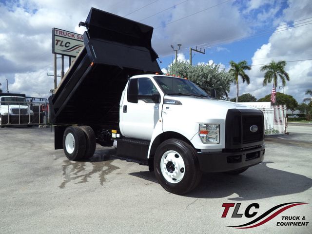 2017 Ford F650 w/ 10ft Dump Truck Steel Trash Dump Body - 22917974 - 0