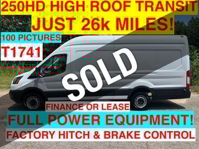 2017 Ford TRANSIT CARGO HI ROOF JUST 26k MILES! ONE OWNER!