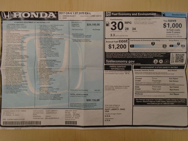 2017 Honda CR-V EX-L 2WD - 22938841 - 47