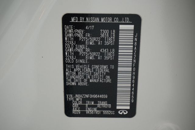 2017 INFINITI QX80 RWD Signature Edition - 22809108 - 36