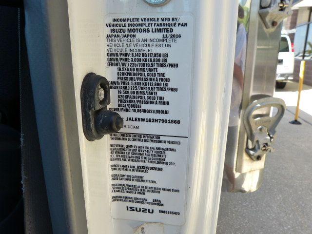 2017 Isuzu NQR 5.2L 4CYL. TURBO DIESEL*TILT CAB*DRW*16FT REFRIGERATED BOX TRUCK - 22807572 - 40
