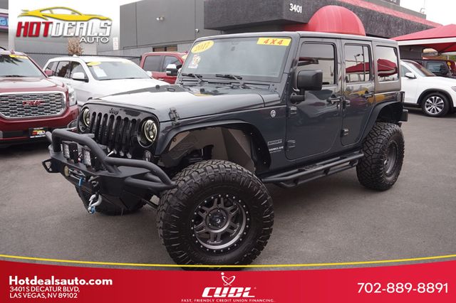 2017 Jeep Wrangler Unlimited LIFTED, SPORT, 4X4, PREMIUM WHEELS, ALL TERRAIN TIRES, HARD TOP - 22905950 - 0