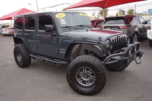 2017 Jeep Wrangler Unlimited LIFTED, SPORT, 4X4, PREMIUM WHEELS, ALL TERRAIN TIRES, HARD TOP - 22905950 - 1