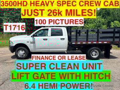 2017 Ram 3500HD CREW CAB STAKE BODY JUST 26k MILES!