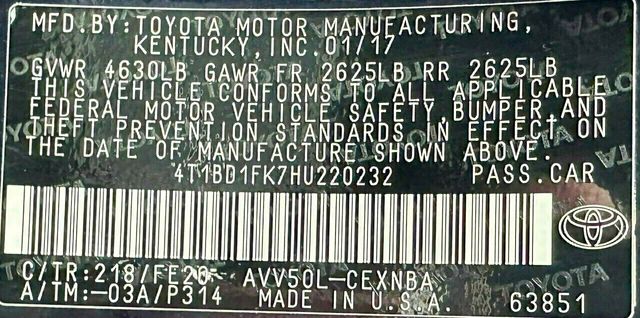 2017 Toyota Camry Hybrid LE CVT - 22102112 - 37