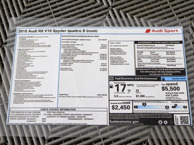 2018 Audi R8 Spyder 5.2 - 22857274 - 49