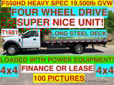 2018 Ford F550HD 18 FOOT FLATBED 4x4 JUST 72k MILES!