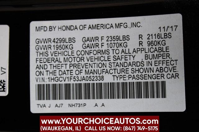 2018 Honda Accord Sedan EX L 4dr Sedan (1.5T I4) - 22911207 - 33