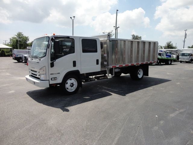 2018 Used Isuzu NPR HD CREW CAB 14FT ALUMINUM LANDSCAPE DUMP TRUCK At