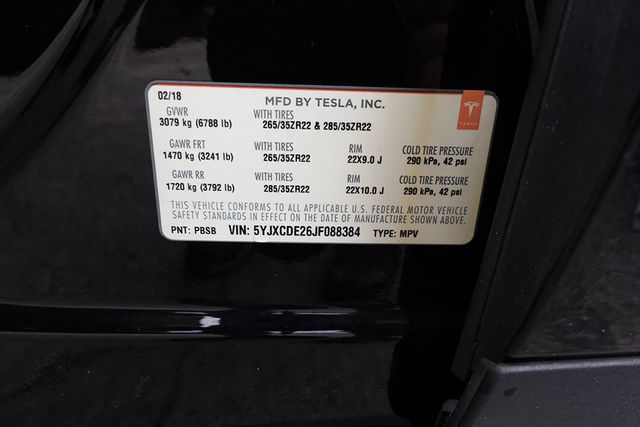 2018 TESLA MODEL X 100D AWD - 22938356 - 49