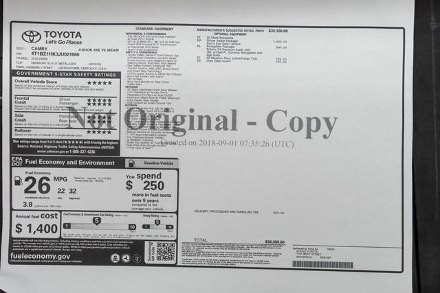 2018 Toyota Camry XSE Automatic - 22938602 - 44