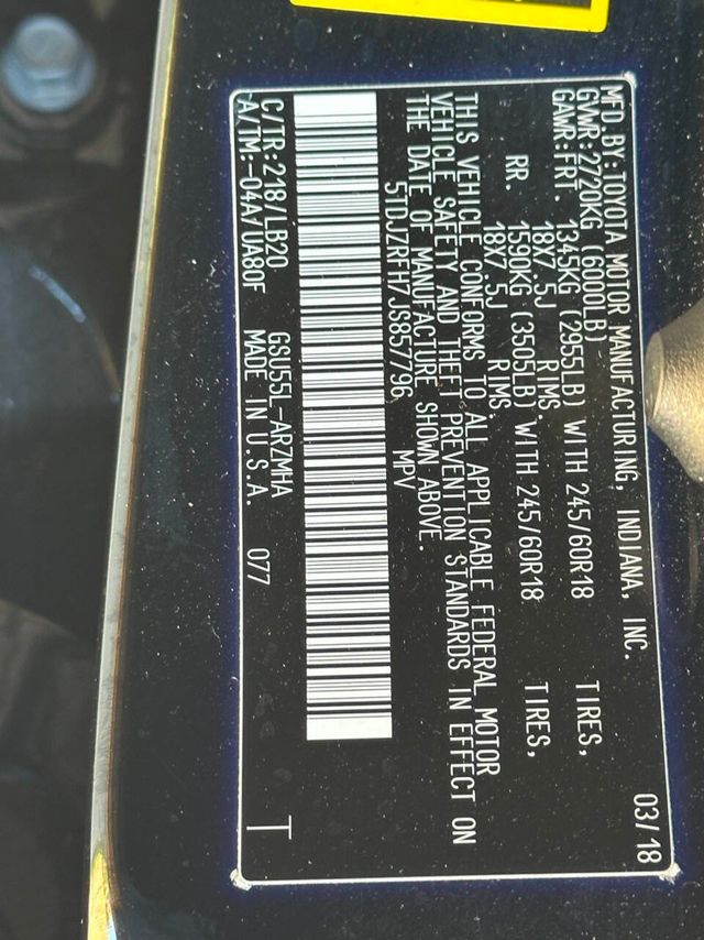 2018 Toyota Highlander XLE V6 AWD - 22916533 - 20