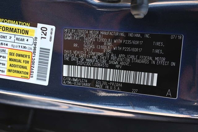 2018 Toyota Sienna XLE Automatic Access Seat FWD 7-Passenger - 22911141 - 33