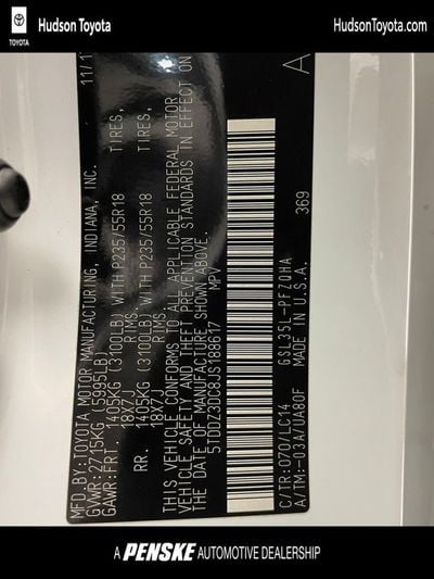 2018 Toyota Sienna - 5TDDZ3DC8JS188617