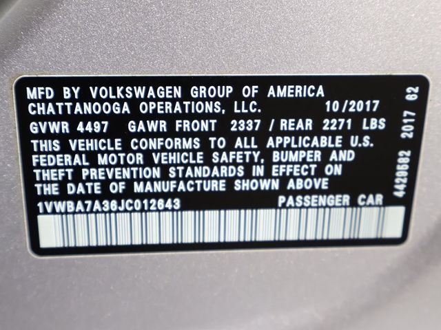 2018 Volkswagen Passat 2.0T SE Automatic - 22899100 - 50