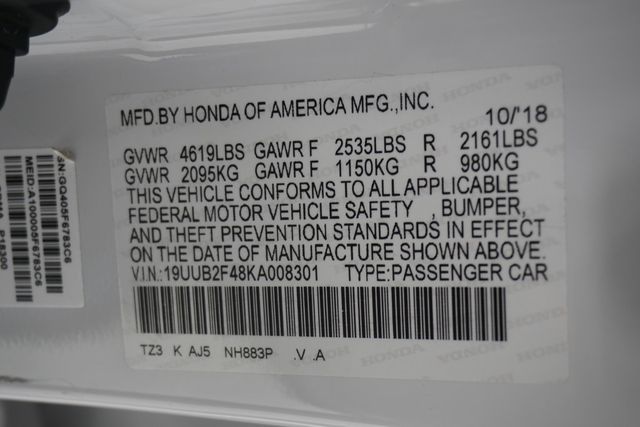 2019 Acura TLX w/Technology Pkg - 22910430 - 30