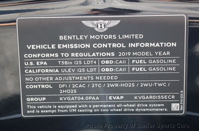 2019 Bentley Bentayga Black Specification  - 22890821 - 54