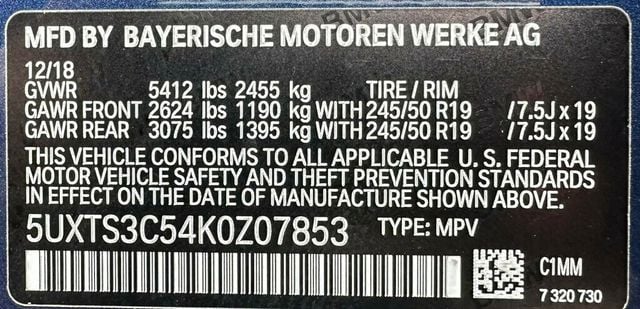 2019 BMW X3 M40i Sports Activity Vehicle - 22392997 - 49