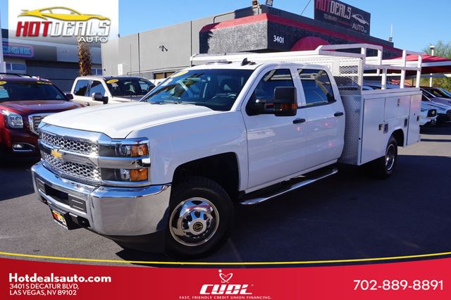 2019 Chevrolet Silverado 3500HD CC UTILITY DUALLY WORK TRUCK,ROOF RACK,CARGO RACKS, UTILITY STORAGE - 22933569 - 0