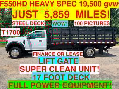 2019 Ford F550HD 17 FT STAKE BODY JUST 5k MILES!