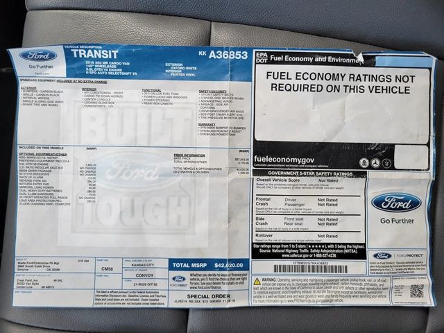 2019 Ford Transit 350 Van Medium Roof w/Sliding Side Door w/LWB Van 3D - 22936344 - 40