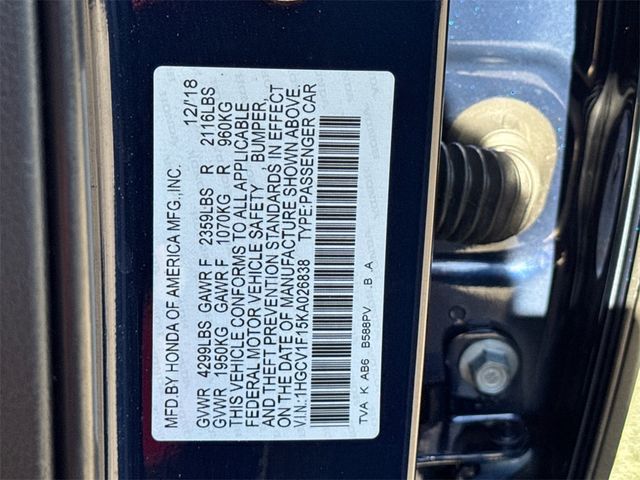 2019 Honda Accord Sedan LX 1.5T CVT - 22922984 - 32