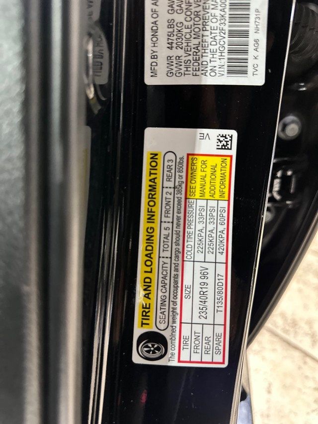 2019 Honda Accord Sedan Sport 2.0T Automatic - 22414154 - 31