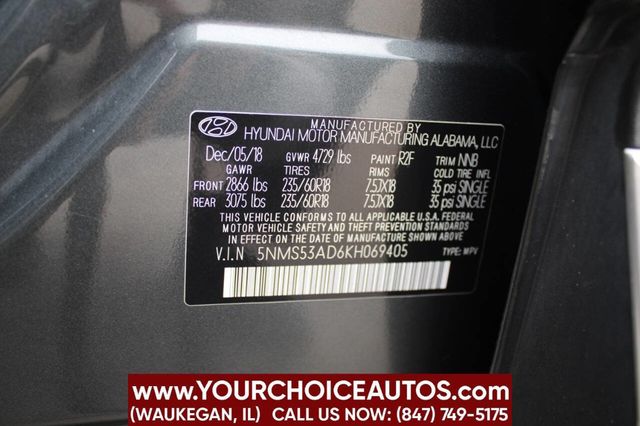 2019 Hyundai Santa Fe Limited 2.4L Automatic FWD - 22909492 - 29